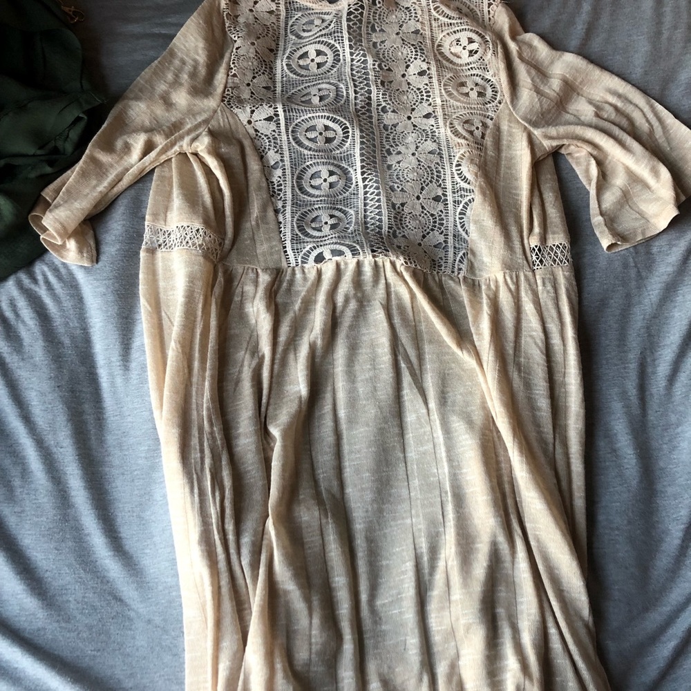 Cream color lace duster